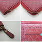 GUCCI ラウンド ファスナー 二つ折り財布 中財布 449423 マイクロ グッチ シマ ボルドー 赤系 レザー ロゴ ミディアム ウォレット コンパクト 【中古】【送料無料】 bs4073
