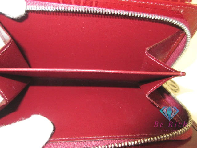 カルティエ Cartier 二つ折り財布 ハッピーバースデー ボルドー パテント レザー エナメル ロゴ 中財布 コンパクト ミディアム ウォレット  【中古】【送料無料】 bs4076