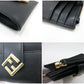 美品 フェンディ FENDI FF ダイヤモンド ジップ カードケース コインケース 8M0570 エフ 黒 ブラック ロゴ ロング ウォレット  【中古】【送料無料】 bs4078