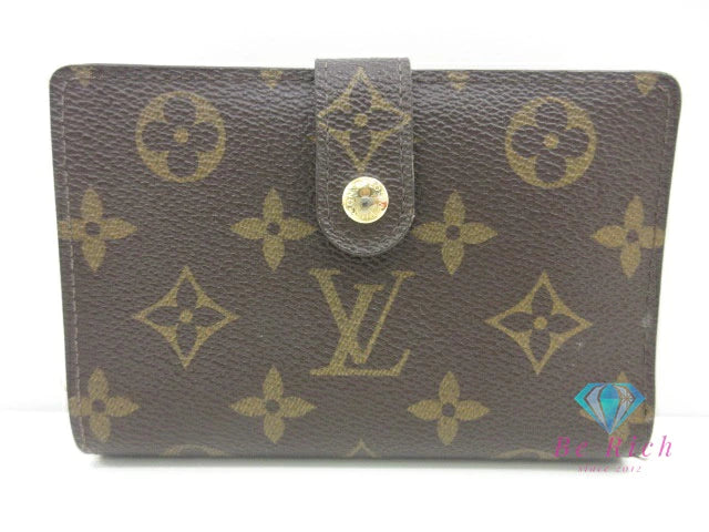 ルイ ヴィトン LOUIS VUITTON がま口 二つ折り財布 モノグラム ポルト フォイユ ヴィエノワ M61674 ロゴ 中財布 ミディアム コンパクト ウォレット 【中古】【送料無料】 bs4080