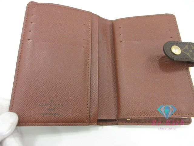 ルイ ヴィトン LOUIS VUITTON がま口 二つ折り財布 モノグラム ポルト フォイユ ヴィエノワ M61674 ロゴ 中財布 ミディアム コンパクト ウォレット 【中古】【送料無料】 bs4080