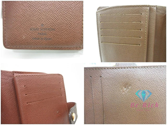 ルイ ヴィトン LOUIS VUITTON がま口 二つ折り財布 モノグラム ポルト フォイユ ヴィエノワ M61674 ロゴ 中財布 ミディアム コンパクト ウォレット 【中古】【送料無料】 bs4080