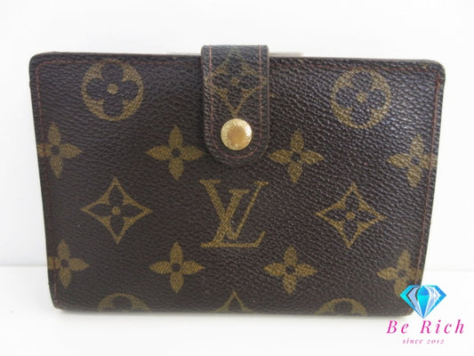 ルイ ヴィトン LOUIS VUITTON がま口 二つ折り財布 モノグラム ポルト フォイユ ヴィエノワ M61674 ロゴ 中財布 ミディアム コンパクト ウォレット 【中古】【送料無料】 bs4086
