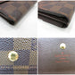 ルイ ヴィトン LOUIS VUITTON Wホック 二つ折り財布 N61652 ダミエ ポルト モネ ビエ カルト クレディ エベヌ 茶 PVC レザー LV ロゴ コンパクト ウォレット  【中古】【送料無料】 bs4090