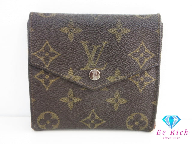 ルイ ヴィトン LOUIS VUITTON Wホック 二つ折り財布 モノグラム ポルト モネ ビエ カルトクレディ M61660 LV ロゴ コンパクト ウォレット 【中古】【送料無料】 bs4091