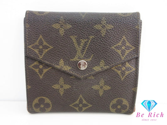 ルイ ヴィトン LOUIS VUITTON Wホック 二つ折り財布 モノグラム ポルト モネ ビエ カルトクレディ M61660 LV ロゴ コンパクト ウォレット 【中古】【送料無料】 bs4091