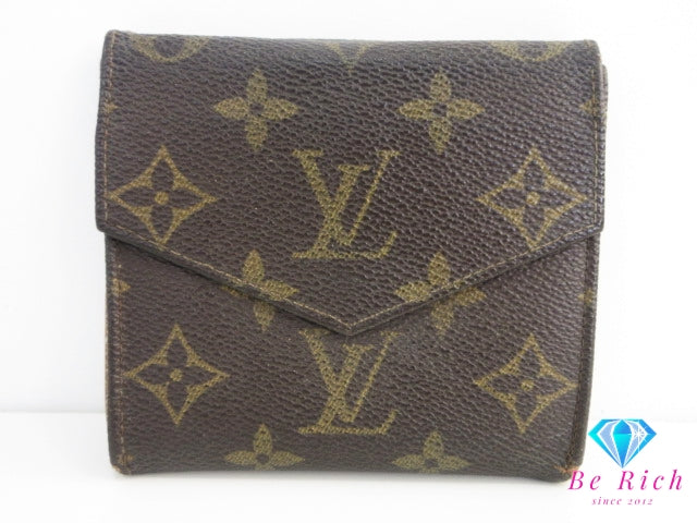 ルイ ヴィトン LOUIS VUITTON Wホック 二つ折り財布 モノグラム ポルト モネ ビエ カルトクレディ M61660 LV ロゴ コンパクト ウォレット 【中古】【送料無料】 bs4091