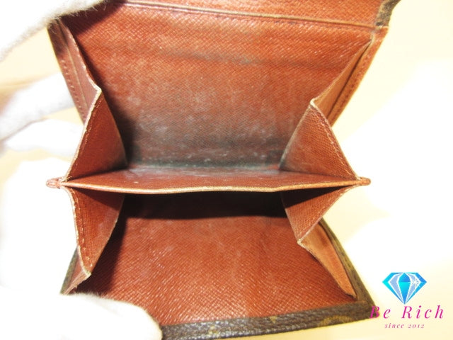 ルイ ヴィトン LOUIS VUITTON Wホック 二つ折り財布 モノグラム ポルト モネ ビエ カルトクレディ M61660 LV ロゴ コンパクト ウォレット 【中古】【送料無料】 bs4091