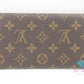 美品 ルイ ヴィトン LOUIS VUITTON 二つ折り財布 長財布 モノグラム ポシェット ポルト モネ クレディ M61725 LV ロゴ ロング ウォレット 【中古】【送料無料】bs4096