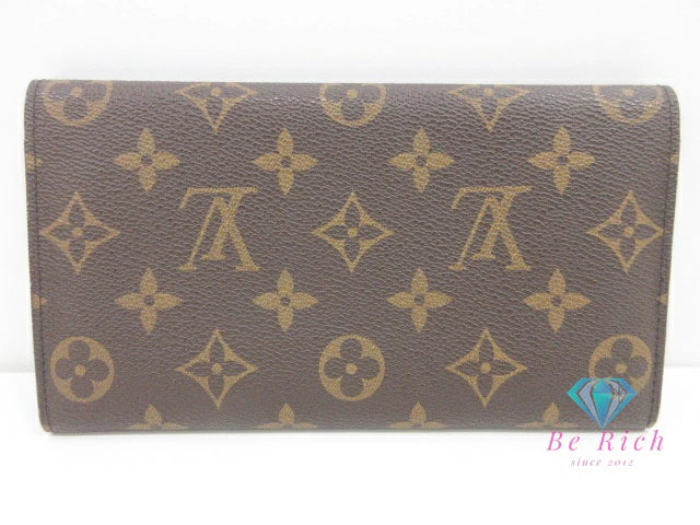 美品 ルイ ヴィトン LOUIS VUITTON 二つ折り財布 長財布 モノグラム ポシェット ポルト モネ クレディ M61725 LV ロゴ ロング ウォレット 【中古】【送料無料】bs4096