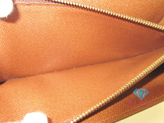 美品 ルイ ヴィトン LOUIS VUITTON 二つ折り財布 長財布 モノグラム ポシェット ポルト モネ クレディ M61725 LV ロゴ ロング ウォレット 【中古】【送料無料】bs4096