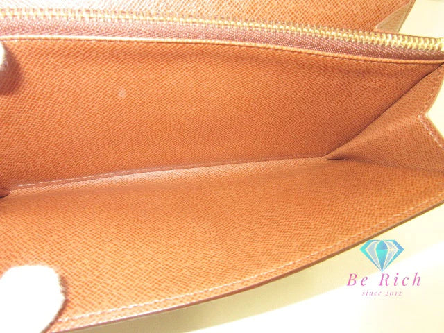 美品 ルイ ヴィトン LOUIS VUITTON 二つ折り財布 長財布 モノグラム ポシェット ポルト モネ クレディ M61725 LV ロゴ ロング ウォレット 【中古】【送料無料】bs4096