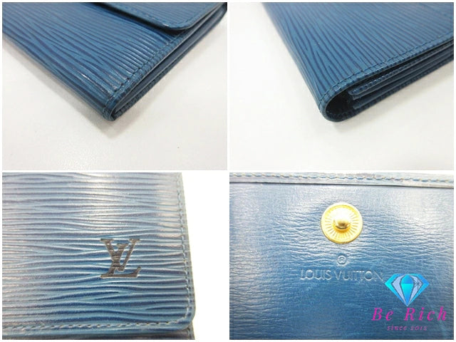 ルイ ヴィトン LOUIS VUITTON 長財布 エピ M93565 ポシェット ポルト モネ クレディ トレドブルー 青 ブルー レザー 札入れ 小銭入れ 二つ折り財布 ロング ウォレット 【中古】【送料無料】 bs4098