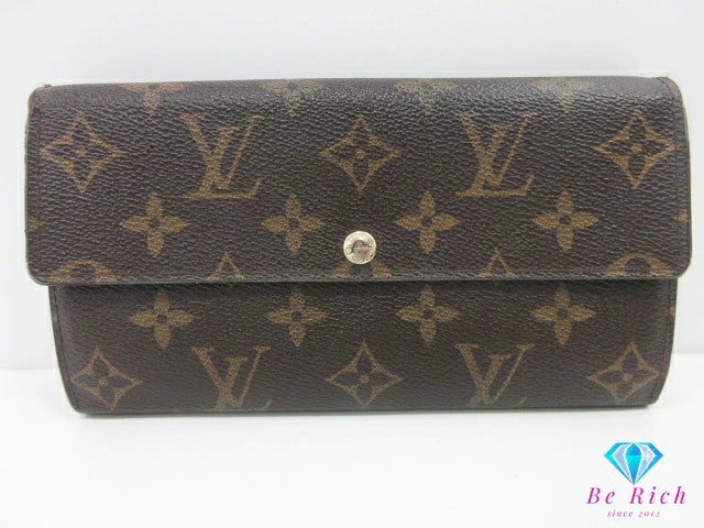 ルイ ヴィトン LOUIS VUITTON 二つ折り財布 長財布 M61734 モノグラム ポルトフォイユ サラ ブラウン 茶 LV ロゴ ロング ウォレット 【中古】【送料無料】 bs4100
