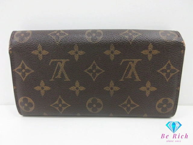 ルイ ヴィトン LOUIS VUITTON 二つ折り財布 長財布 M61734 モノグラム ポルトフォイユ サラ ブラウン 茶 LV ロゴ ロング ウォレット 【中古】【送料無料】 bs4100