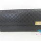 グッチ GUCCI 長財布 269541 チェーン ウォレット マイクロ GG シマ レザー 黒 ブラック ロゴ 二つ折り財布 ロング ウォレット  【中古】【送料無料】 bs4105