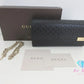 グッチ GUCCI 長財布 269541 チェーン ウォレット マイクロ GG シマ レザー 黒 ブラック ロゴ 二つ折り財布 ロング ウォレット  【中古】【送料無料】 bs4105