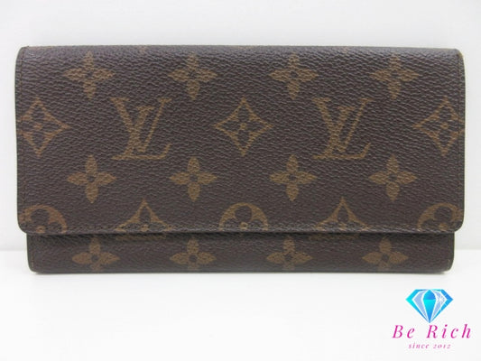 ルイ ヴィトン LOUIS VUITTON 長財布 札入れ モノグラム ポルト 円 M61820 LV ロゴ 小銭入れなし 二つ折り財布 ロング ウォレット 【中古】【送料無料】 bs4115