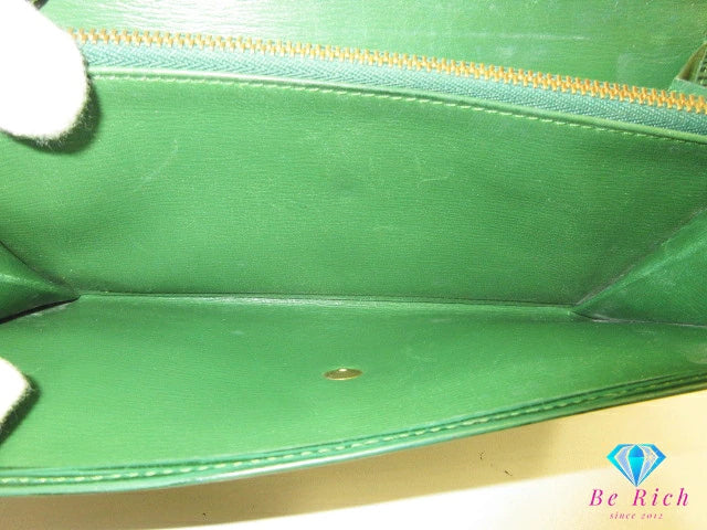 ルイ ヴィトン LOUIS VUITTON 長財布 エピ ポシェット ポルト モネ クレディ M63574 ボルネオ グリーン 緑 レザー ロゴ 二つ折り財布【中古】【送料無料】 bs4120