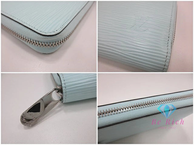 ルイ ヴィトン LOUIS VUITTON エピ ジッピー ウォレット M49259 ラウンド ファスナー 二つ折り財布 長財布 シーサイド 水色 ライトブルー レザー LV ロゴ ロング 【中古】【送料無料】 bs4122