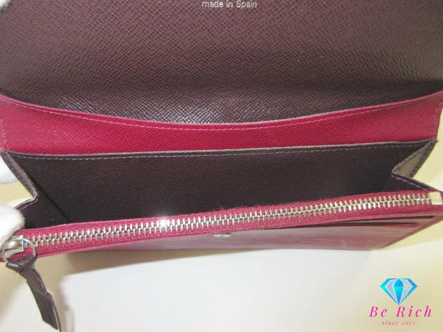 ルイ ヴィトン LOUIS VUITTON 長財布 エピ ポルト フォイユ エミリー M60851 フューシャ 赤紫 ロゴ レザー 二つ折り財布 ロング ウォレット  【中古】【送料無料】 bs4124