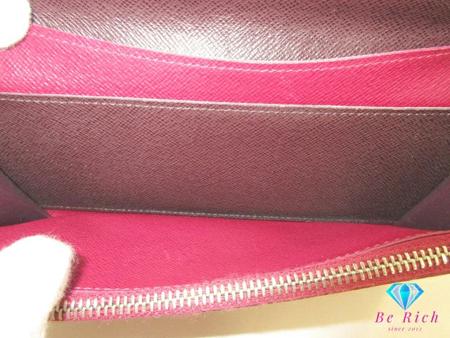 ルイ ヴィトン LOUIS VUITTON 長財布 エピ ポルト フォイユ エミリー M60851 フューシャ 赤紫 ロゴ レザー 二つ折り財布 ロング ウォレット  【中古】【送料無料】 bs4124