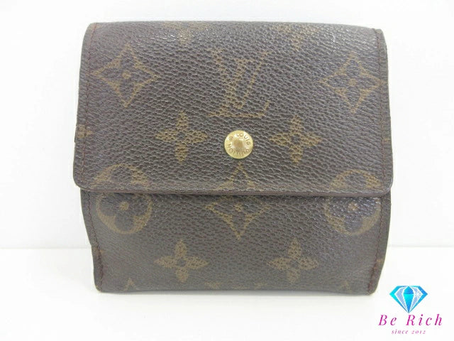 ルイ ヴィトン LOUIS VUITTON W ホック 二つ折り財布 モノグラム ポルト モネ ビエ カルト クレディ M61652 LV ロゴ コンパクト ウォレット 【中古】【送料無料】bs4131