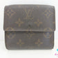 ルイ ヴィトン LOUIS VUITTON W ホック 二つ折り財布 モノグラム ポルト モネ ビエ カルト クレディ M61652 LV ロゴ コンパクト ウォレット 【中古】【送料無料】bs4131