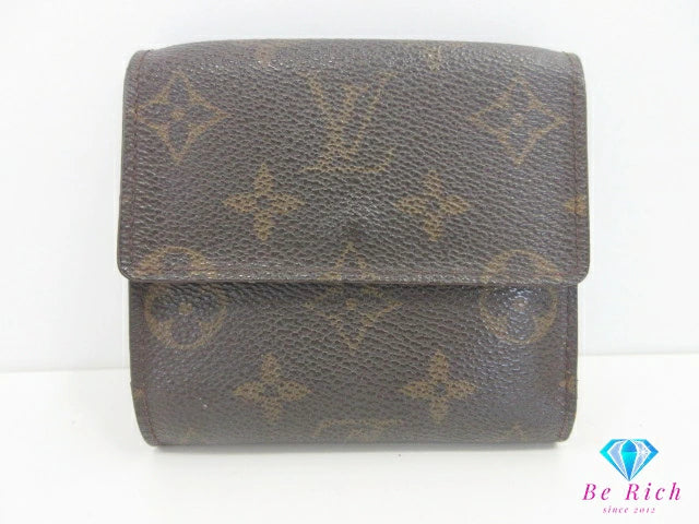 ルイ ヴィトン LOUIS VUITTON W ホック 二つ折り財布 モノグラム ポルト モネ ビエ カルト クレディ M61652 LV ロゴ コンパクト ウォレット 【中古】【送料無料】bs4131