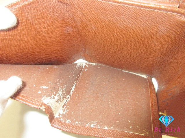 ルイ ヴィトン LOUIS VUITTON W ホック 二つ折り財布 モノグラム ポルト モネ ビエ カルト クレディ M61652 LV ロゴ コンパクト ウォレット 【中古】【送料無料】bs4131