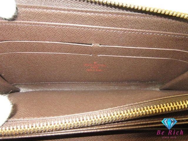 ルイ ヴィトン LOUIS VUITTON 二つ折り財布 ダミエ ジッピーウォレット N60015 エベヌ ラウンド ファスナー 長財布 ロング ウォレット 【中古】【送料無料】 bs4133
