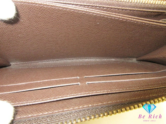 ルイ ヴィトン LOUIS VUITTON 二つ折り財布 ダミエ ジッピーウォレット N60015 エベヌ ラウンド ファスナー 長財布 ロング ウォレット 【中古】【送料無料】 bs4133