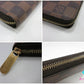 ルイ ヴィトン LOUIS VUITTON 二つ折り財布 ダミエ ジッピーウォレット N60015 エベヌ ラウンド ファスナー 長財布 ロング ウォレット 【中古】【送料無料】 bs4133