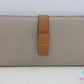 ロエベ LOEWE バーティカル ウォレット ラージ 二つ折り 長財布 062020 アナグラム グレージュ レザー ロゴ 財布 ロング ウォレット 【中古】【送料無料】bs4135