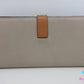 ロエベ LOEWE バーティカル ウォレット ラージ 二つ折り 長財布 062020 アナグラム グレージュ レザー ロゴ 財布 ロング ウォレット 【中古】【送料無料】bs4135