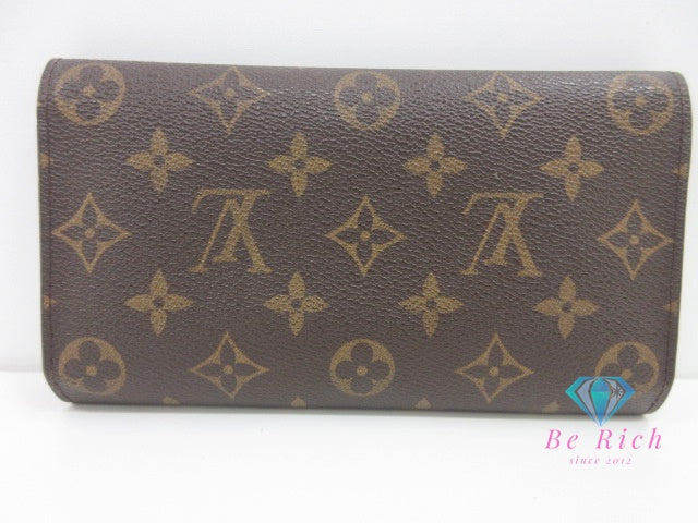 ルイ ヴィトン LOUIS VUITTON 三つ折り財布 長財布 モノグラム ポルト トレゾール インターナショナル M61215 ブラウン 茶 二つ折り財布 ロング ウォレット  【中古】【送料無料】 bs4138