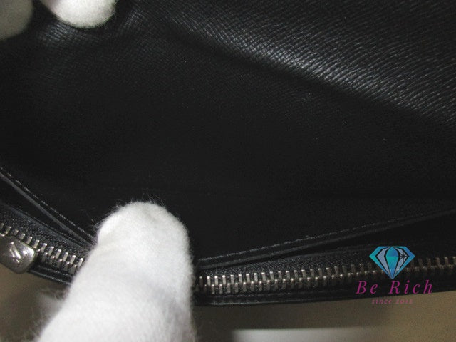 ルイ ヴィトン LOUIS VUITTON メンズ 長財布 タイガ ポルト フォイユ ブラザ M30501 ノワール ブラック 黒 LV ロゴ 二つ折り財布 ロング ウォレット 【中古】【送料無料】 bs4155