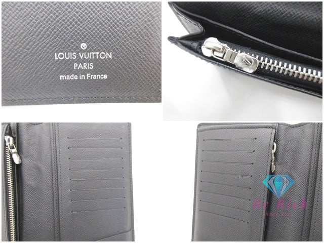 ルイ ヴィトン LOUIS VUITTON メンズ 長財布 タイガ ポルト フォイユ ブラザ M30501 ノワール ブラック 黒 LV ロゴ 二つ折り財布 ロング ウォレット 【中古】【送料無料】 bs4155
