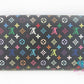 ルイ ヴィトン LOUIS VUITTON 三つ折り 長財布 ポルト トレゾール インターナショナル M92658 モノグラム マルチカラーノワール ブラック 黒 二つ折り財布 ロング ウォレット 【中古】【送料無料】 bs4166
