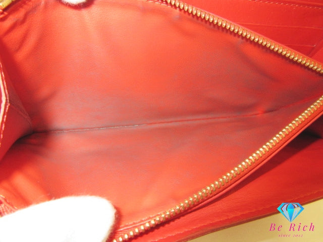 ルイ ヴィトン LOUIS VUITTON 長財布 モノグラム ヴェルニ  ポルト フォイユ サラ M93634 オレンジ サンセット パテント レザー 二つ折り 【中古】【送料無料】 bs4169