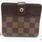 ルイ ヴィトン LOUIS VUITTON 二つ折り財布 ダミエ コンパクト ジップ N61668 エベヌ ブラウン 茶LV ロゴ ラウンド ファスナー コンパクト ウォレット 【中古】【送料無料】 bs4171