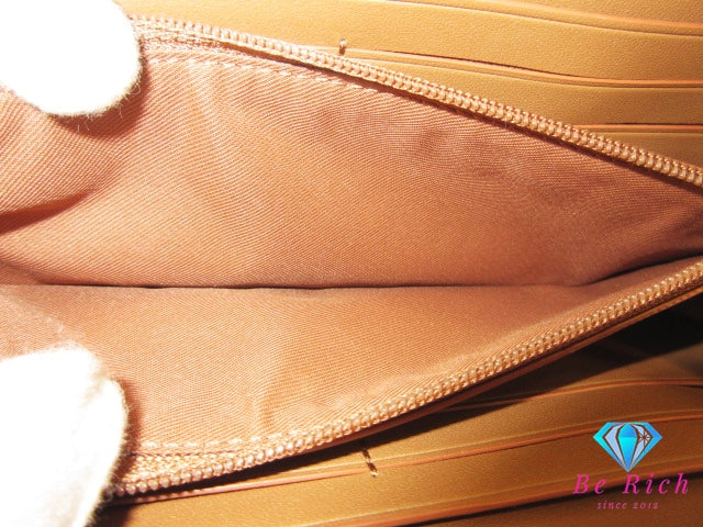 コーチ ラウンド ファスナー 長財布 59267 シグネチャー 茶 ブラウン PVC レザー COACH 【中古】【送料無料】 bs4182