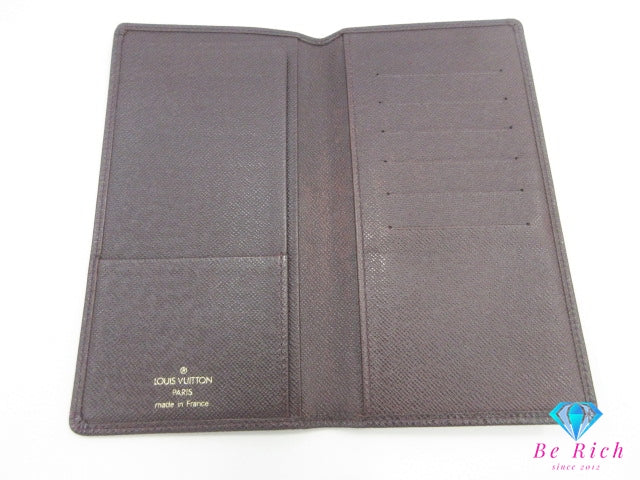 ルイ ヴィトン LOUIS VUITTON 二つ折り 長財布 札入れ タイガ ポルト バルール カルト クレディ M30398 グリズリ ブラウン 茶 ロング ウォレット 【中古】【送料無料】 bs4184