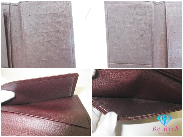 ルイ ヴィトン LOUIS VUITTON 二つ折り 長財布 札入れ タイガ ポルト バルール カルト クレディ M30398 グリズリ ブラウン 茶 ロング ウォレット 【中古】【送料無料】 bs4184