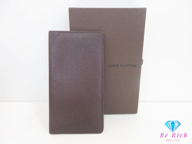 ルイ ヴィトン LOUIS VUITTON 二つ折り 長財布 札入れ タイガ ポルト バルール カルト クレディ M30398 グリズリ ブラウン 茶 ロング ウォレット 【中古】【送料無料】 bs4184