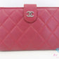 シャネル 二つ折り 財布 A48667 マトラッセ ココマーク レッド 赤 ラムスキン レザー CHANEL コンパクト ウォレット 【中古】【送料無料】  bs4188