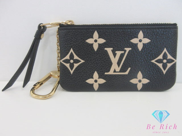 ルイ ヴィトン LOUIS VUITTON ポシェット クレ M80879 カード キーケース チャーム バイカラー モノグラム アンプラント ノワール 黒 LV ロゴ キーホルダー コインケース 小銭入れ 小物  【中古】【送料無料】 bs4190