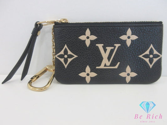ルイ ヴィトン LOUIS VUITTON ポシェット クレ M80879 カード キーケース チャーム バイカラー モノグラム アンプラント ノワール 黒 LV ロゴ キーホルダー コインケース 小銭入れ 小物  【中古】【送料無料】 bs4190