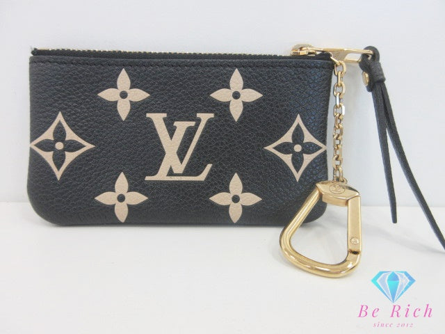 ルイ ヴィトン LOUIS VUITTON ポシェット クレ M80879 カード キーケース チャーム バイカラー モノグラム アンプラント ノワール 黒 LV ロゴ キーホルダー コインケース 小銭入れ 小物  【中古】【送料無料】 bs4190