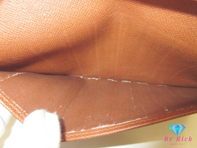 ルイ ヴィトン LOUIS VUITTON 長財布 札入れ モノグラム ポルト シェキエ カルト クレディ M62225 LV ロゴ 二つ折り財布 ロング ウォレット 【中古】【送料無料】 bs4194